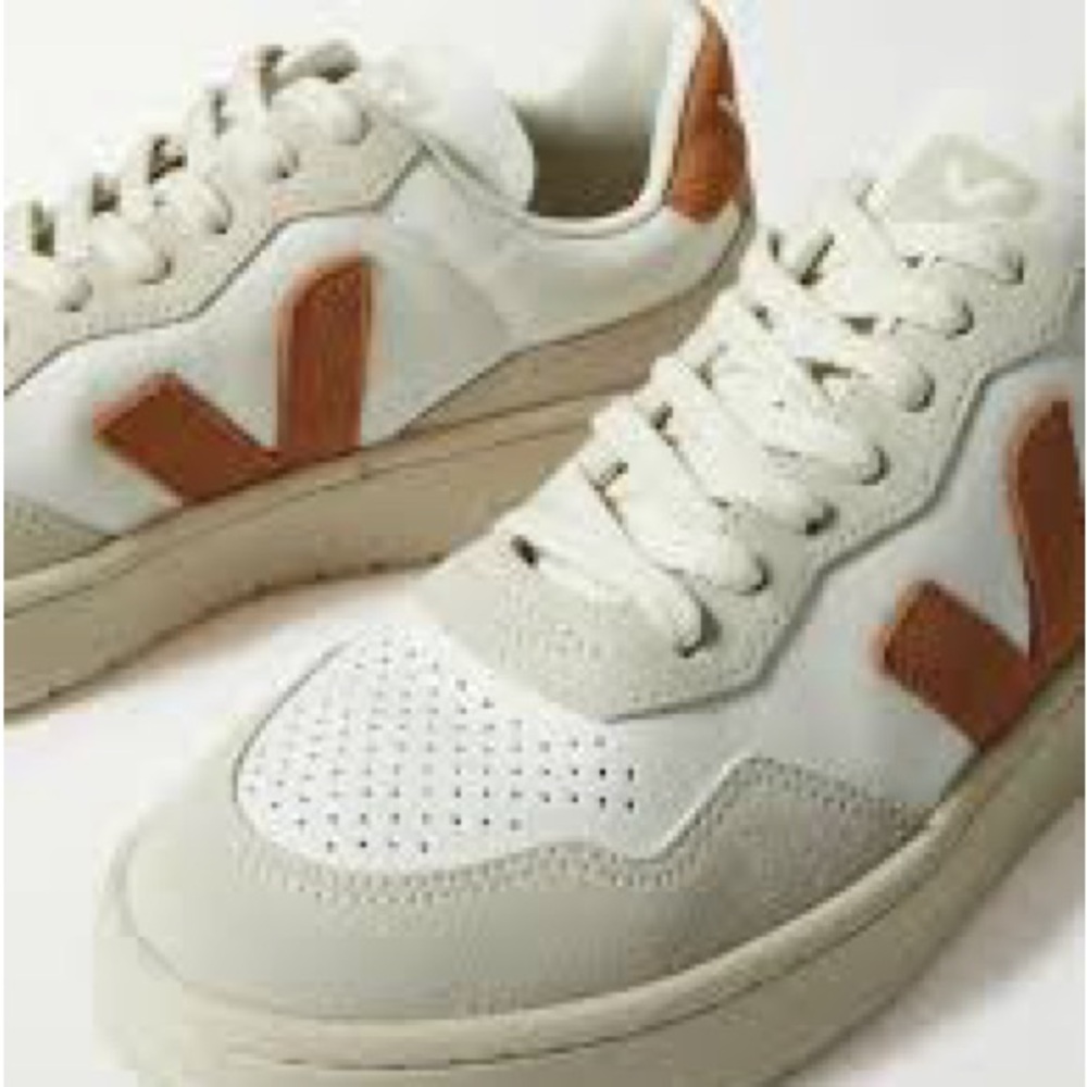 Veja White and Brown Women's Sneakers